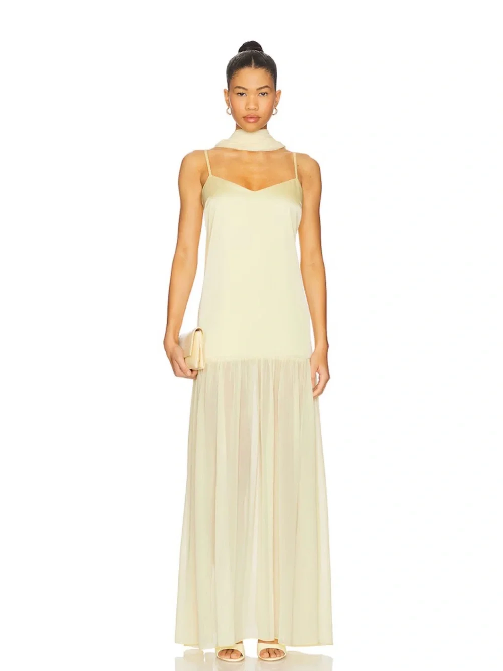 Show Me Your Mumu Dalia Maxi Dress in Pale Yellow - Picture 1 of 8
